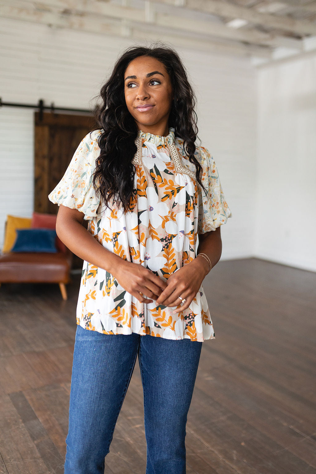 Top estampado floral mixto Daydreamer