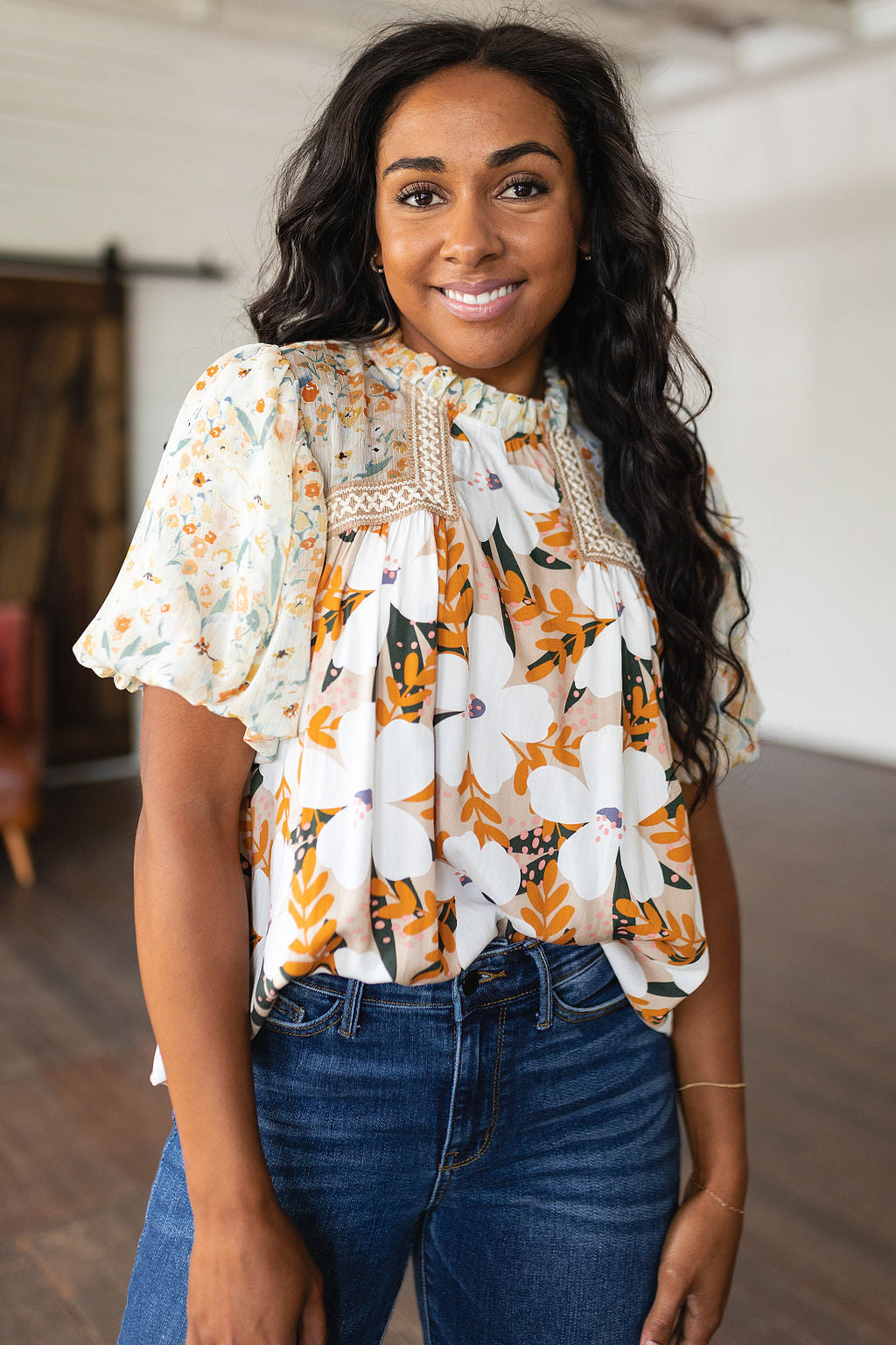 Top estampado floral mixto Daydreamer