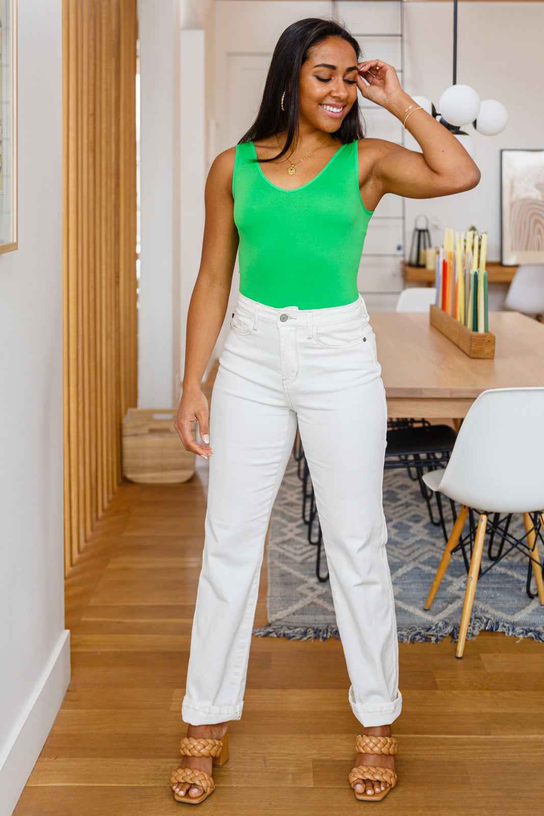Diana Straight Leg Jeans In White - Liarian Unlimited Boutique