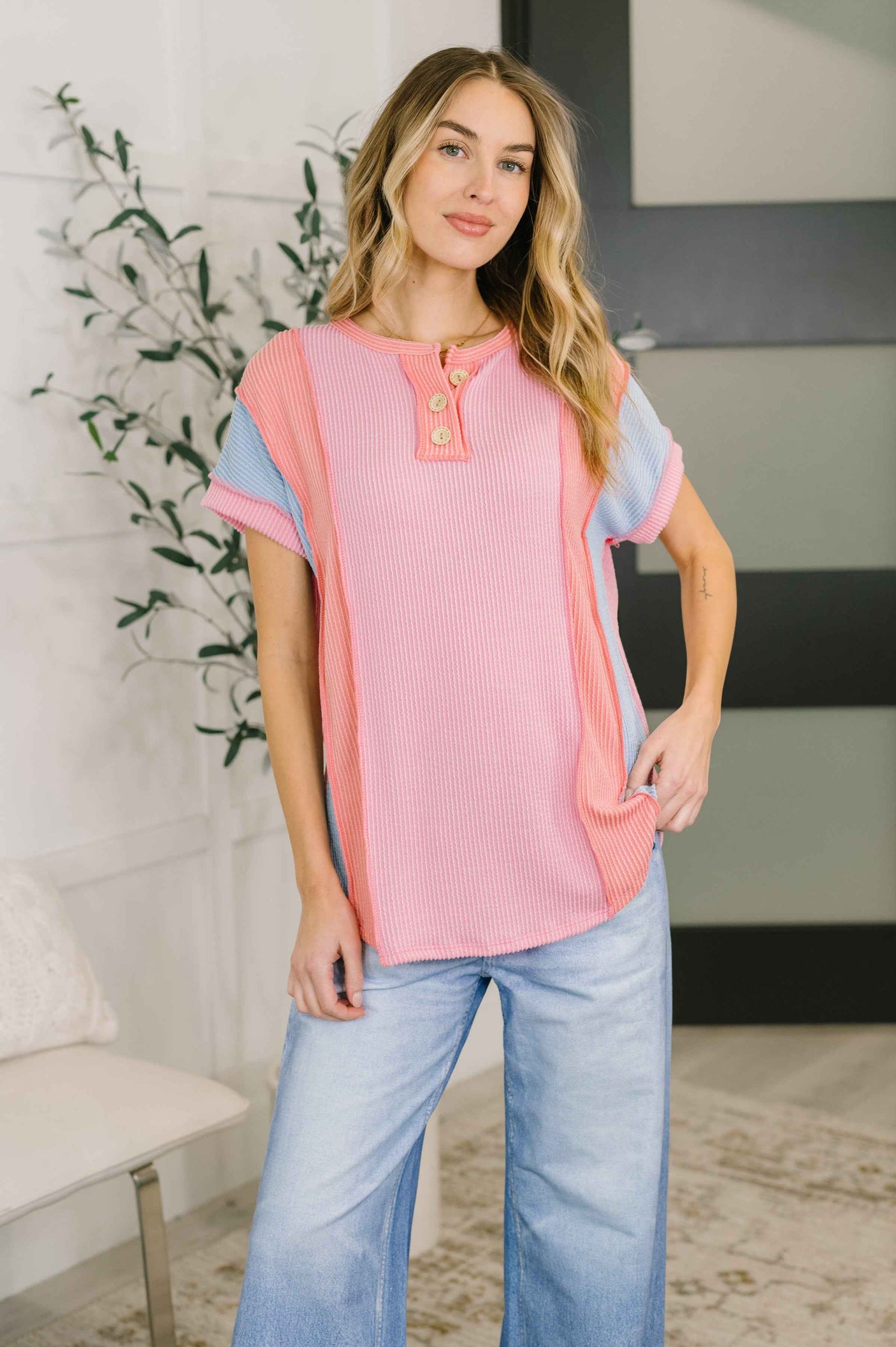 Don't Stop Til' You Get Enough Color Block Top