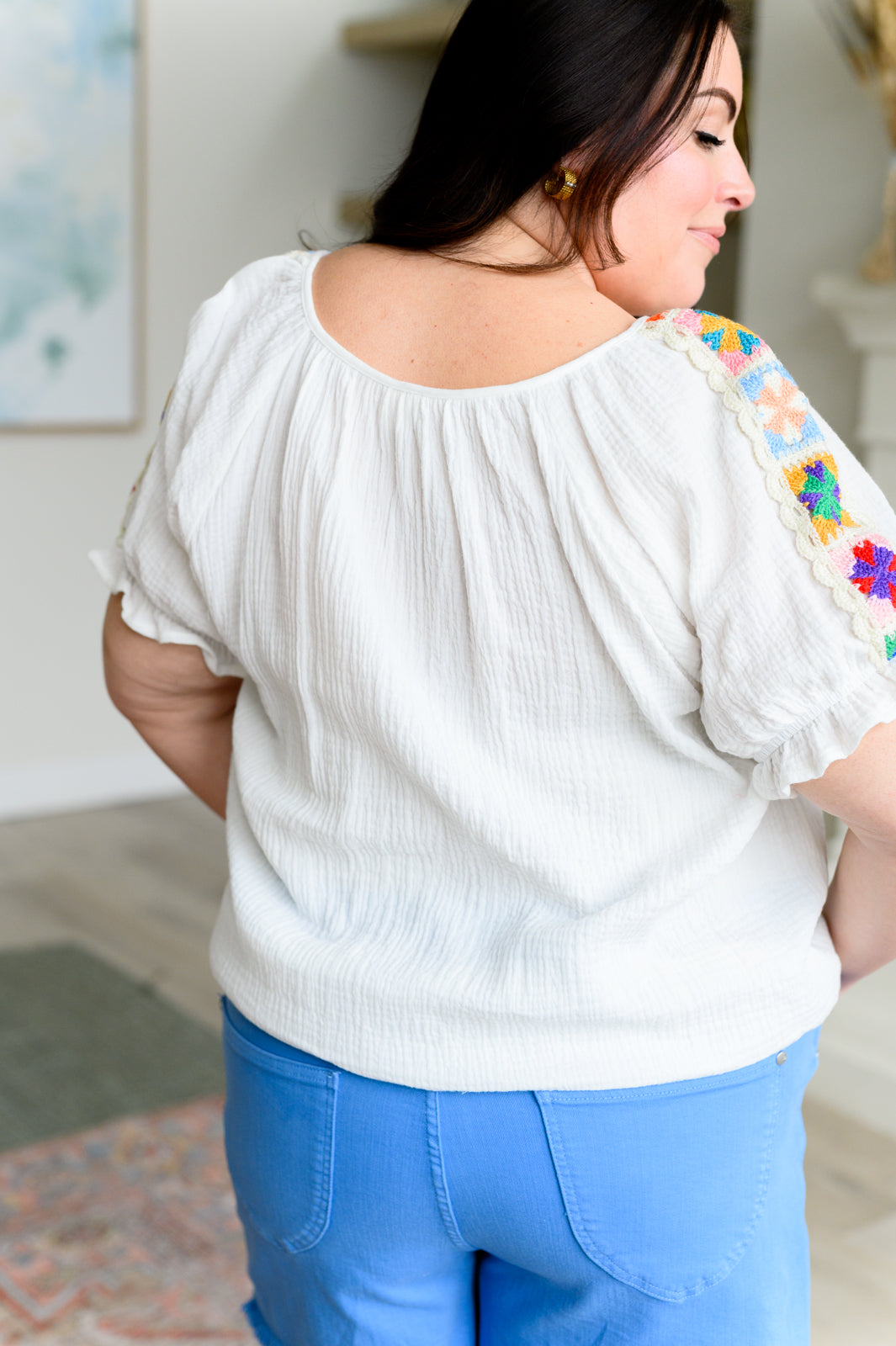 No te olvides de mí, blusa de punto arrugado