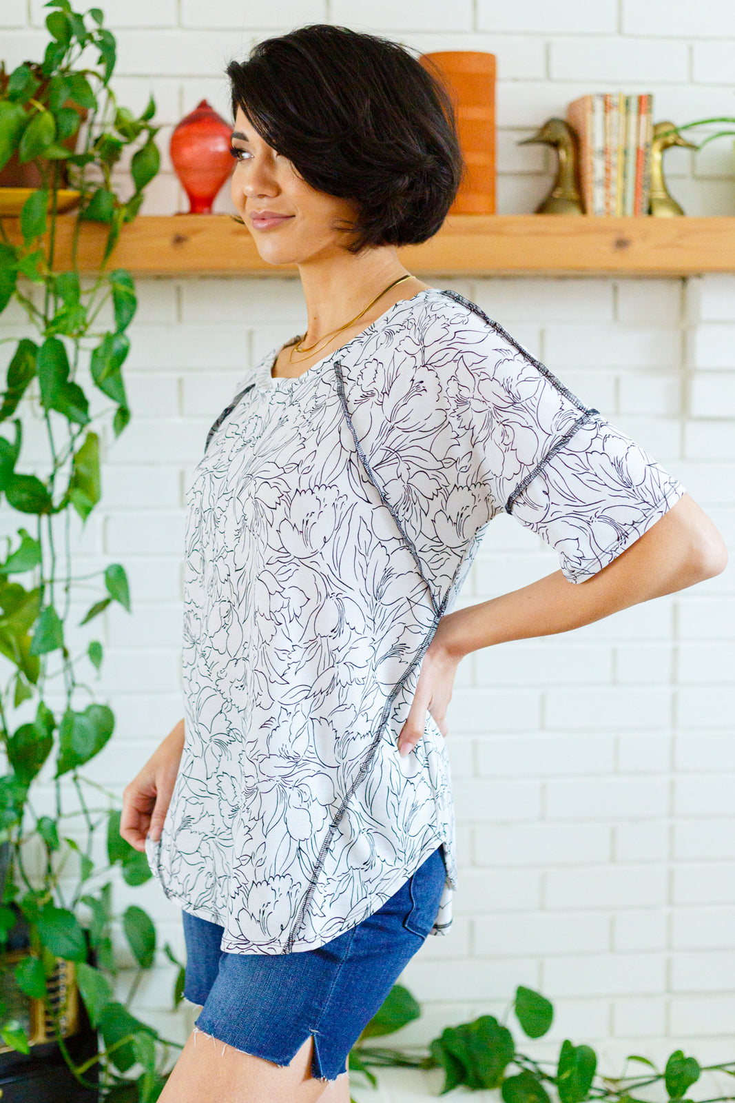 Top floral Alegría sin fin