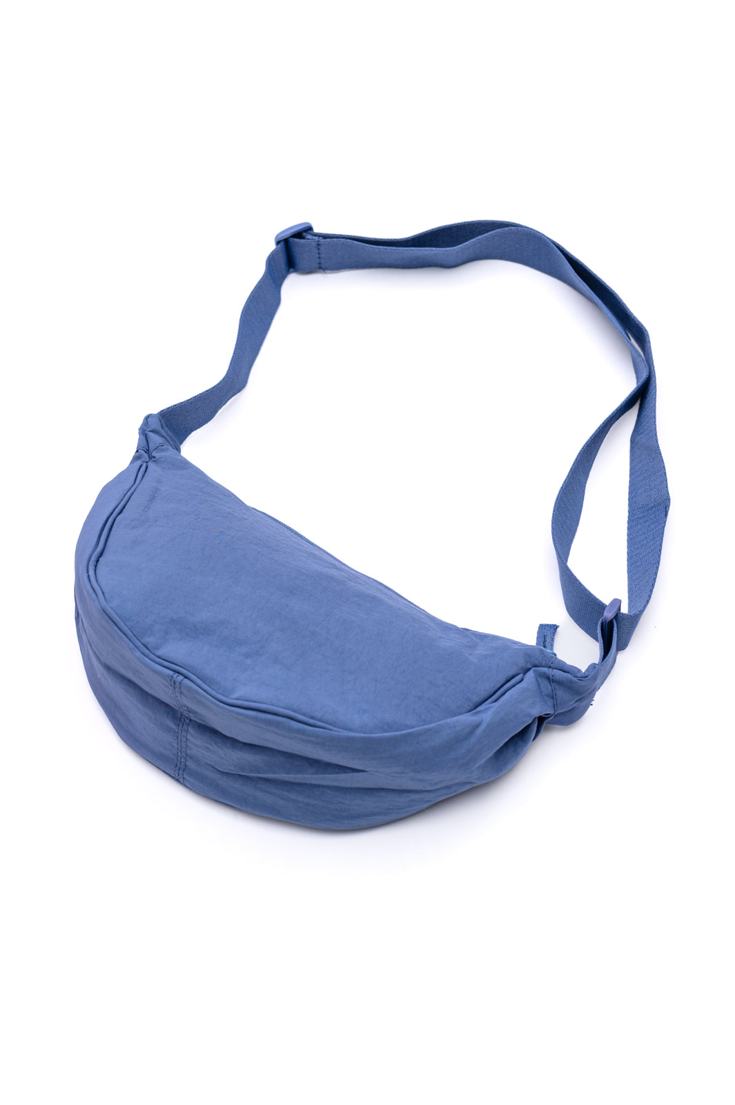 Bolso bandolera mini redondo Essentially Everything en azul polvoriento