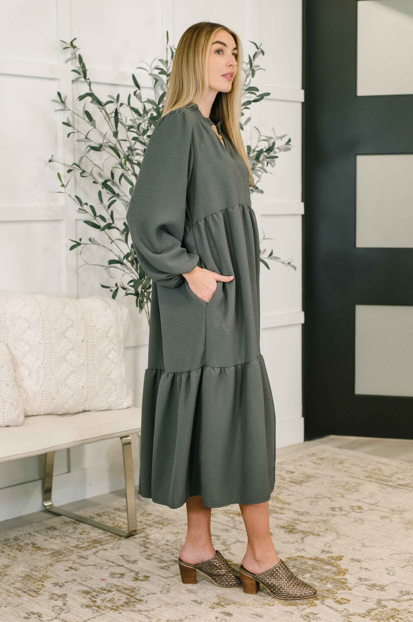 Every Single Touch V-Neck Tiered Dress