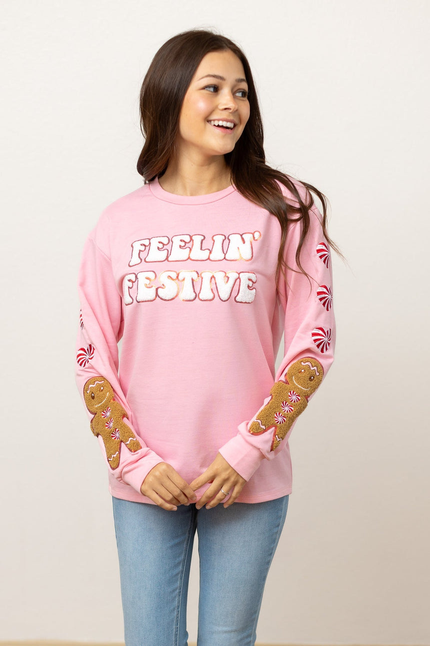 Top rosa festivo