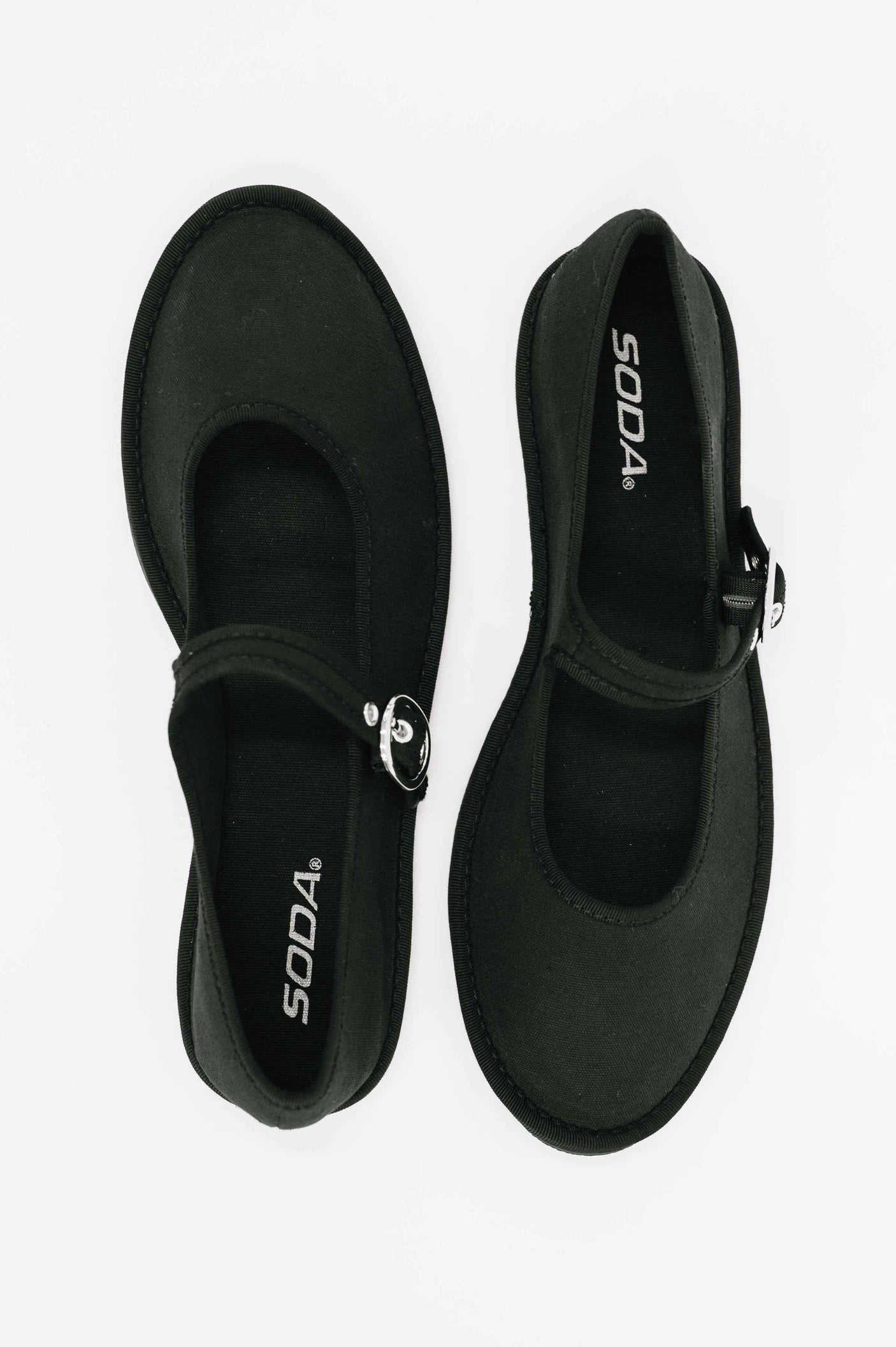 Fleta Buckle Flats in Black