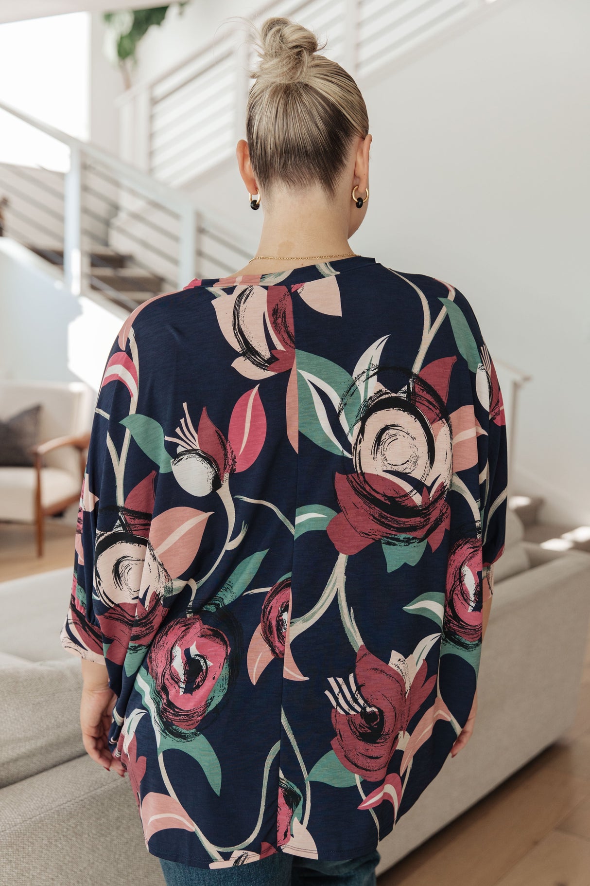 Top floral flotante