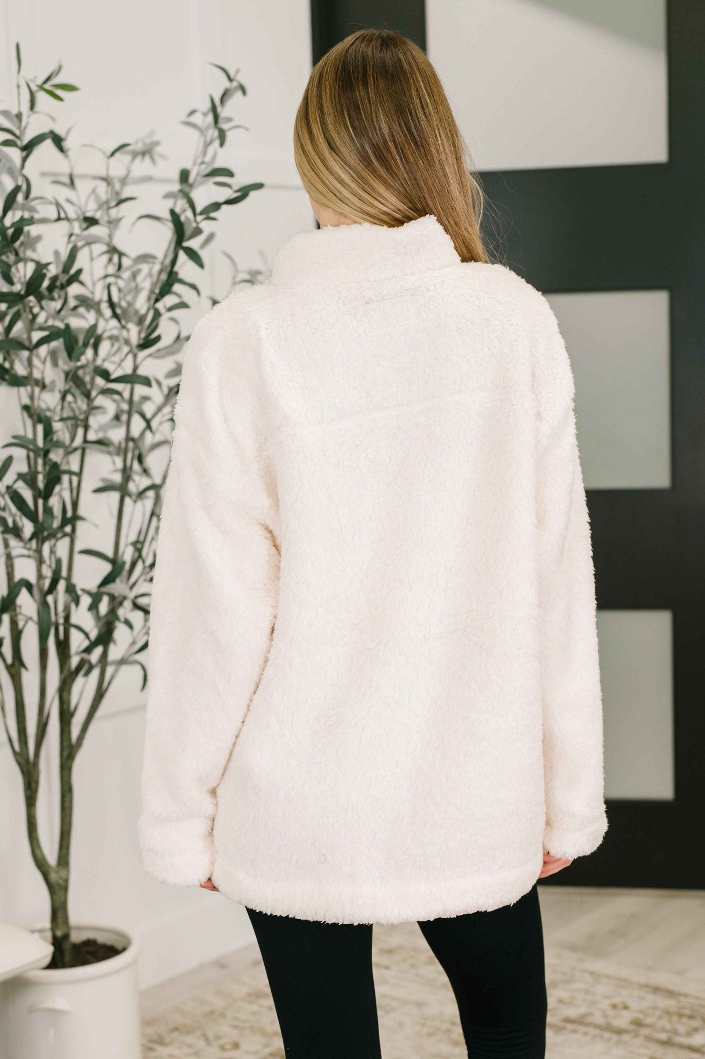 Fluffy Flurry Snap Button Pullover