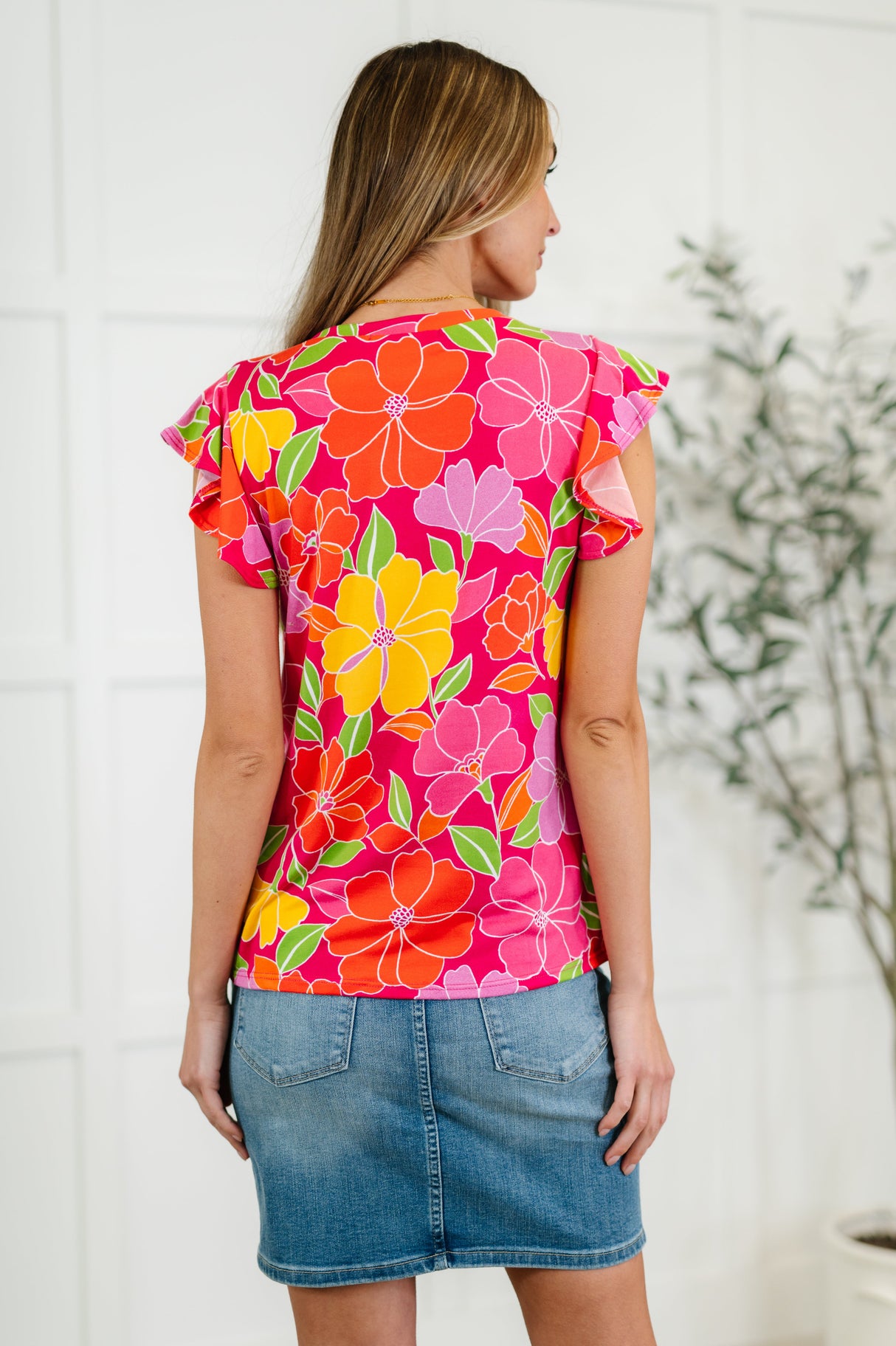 Blusa con mangas onduladas Garden Giggles
