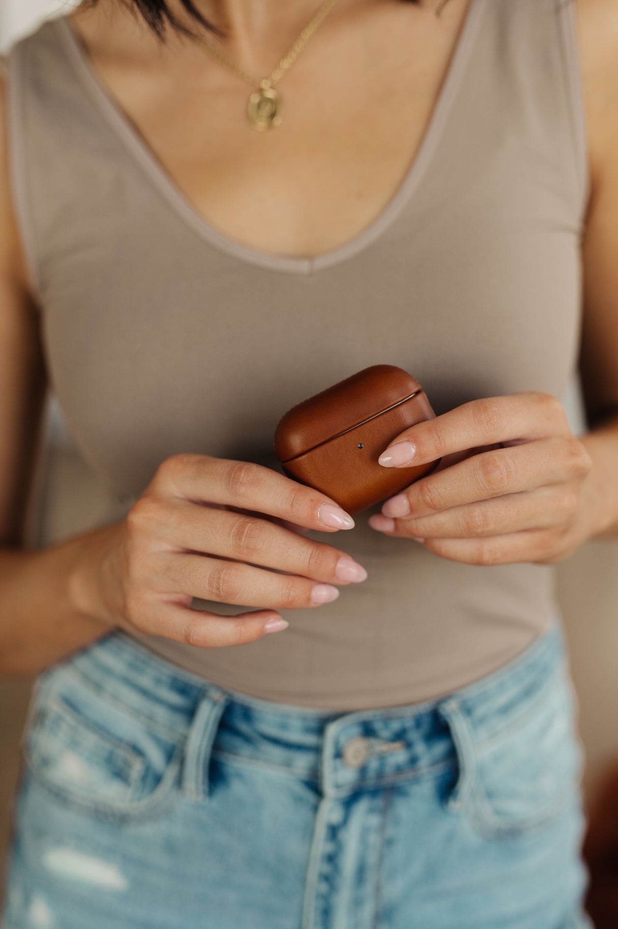Genuine Leather Airpod Pro Protective Case in Brown - Liarian Unlimited Boutique