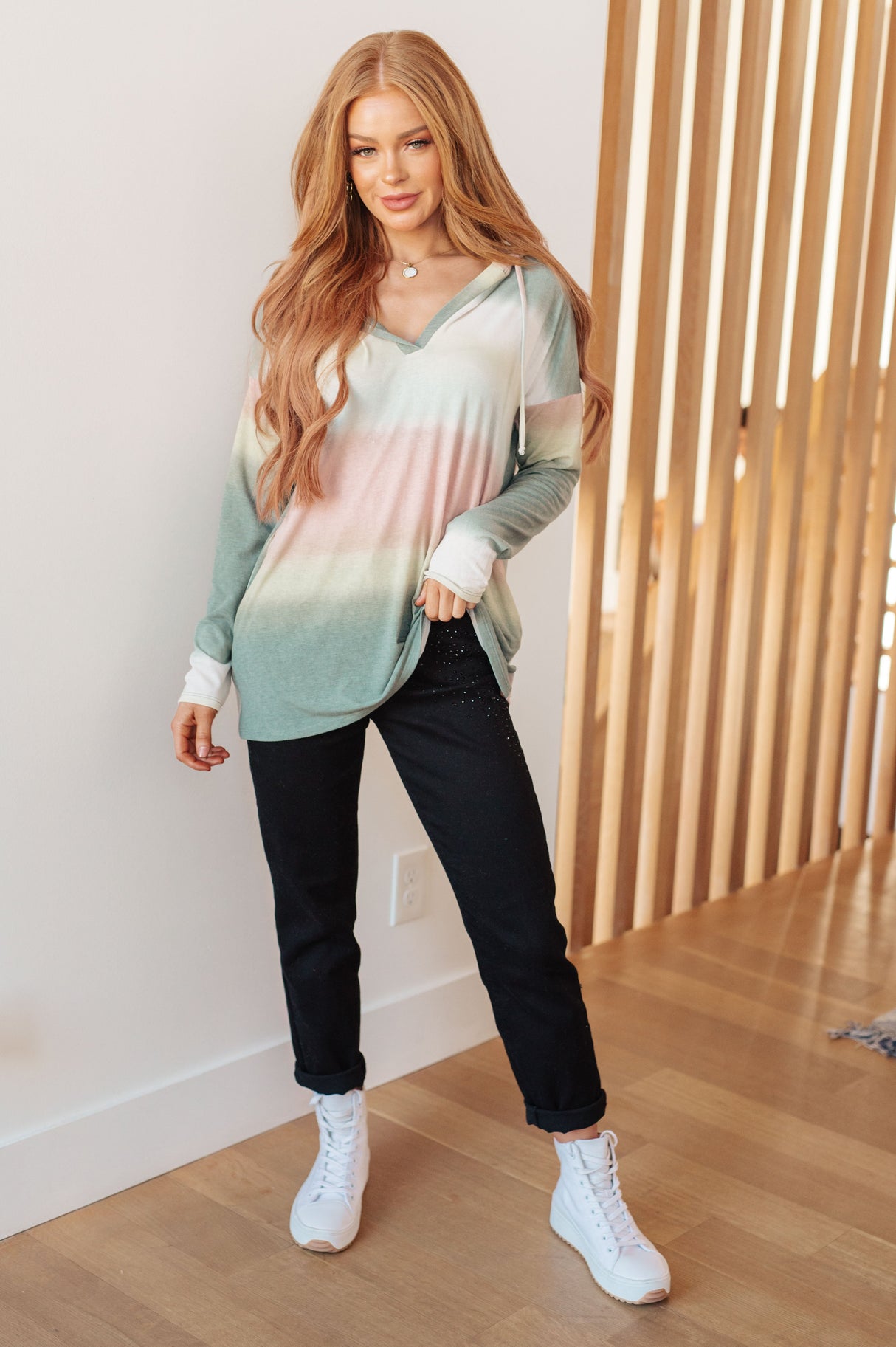 Hazy Horizon Ombre Hoodie - Liarian Unlimited Boutique