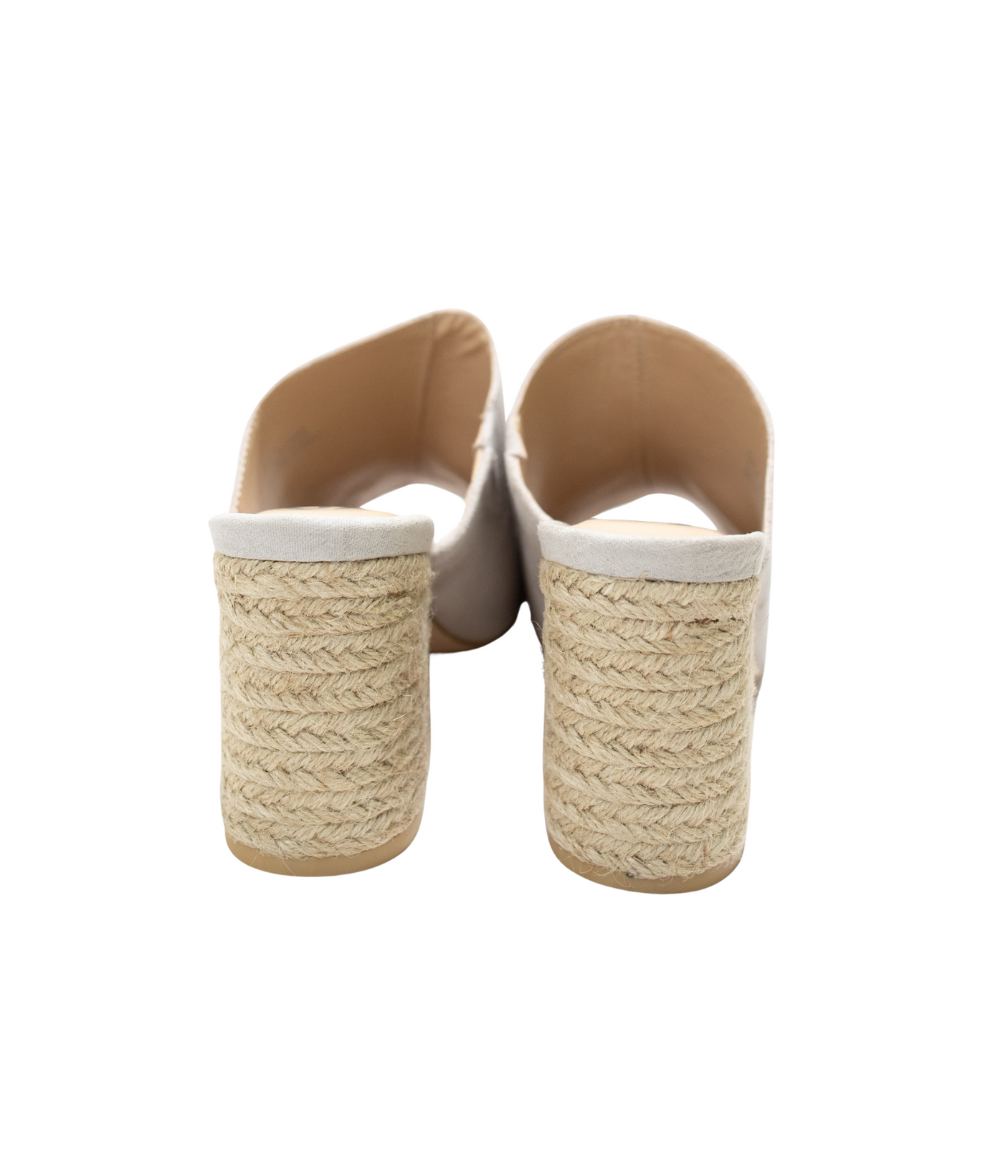 Sandalia de tacón Helena en ante color hielo