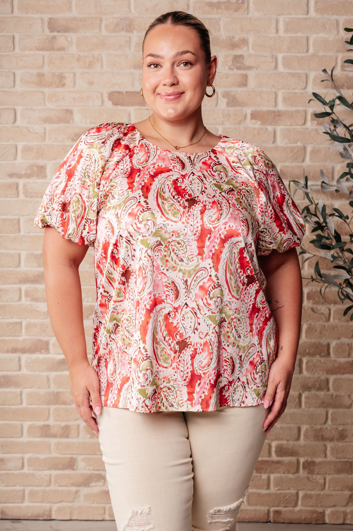 Hello, It's Me Paisley Blouse - Liarian Unlimited Boutique