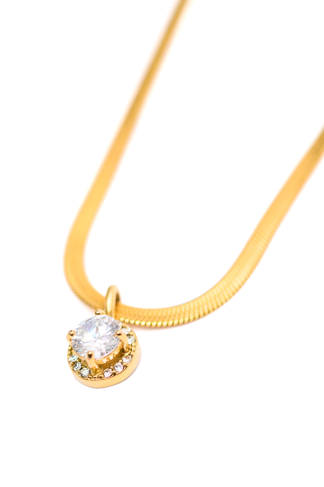 Collar chapado en oro blanco Here to Shine