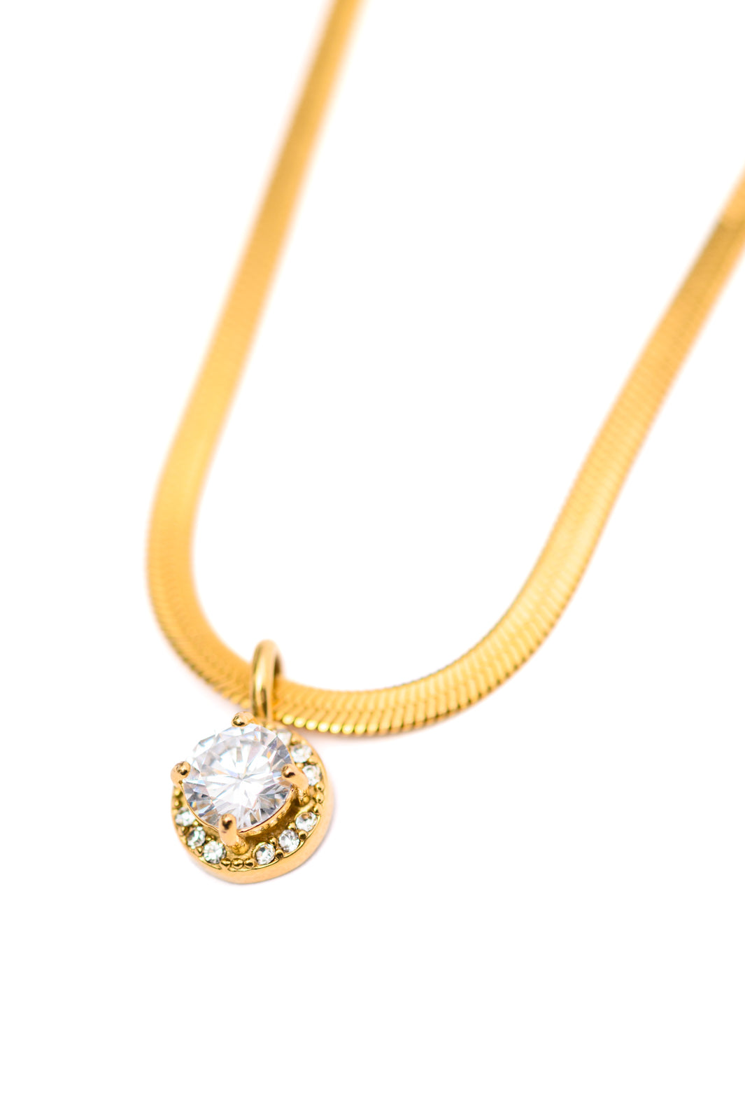 Collar chapado en oro blanco Here to Shine