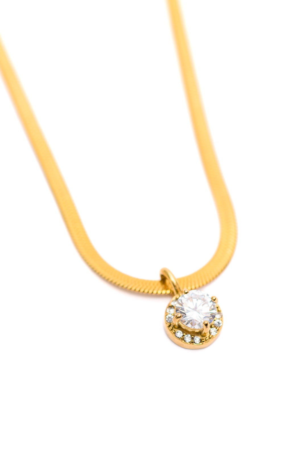 Collar chapado en oro blanco Here to Shine