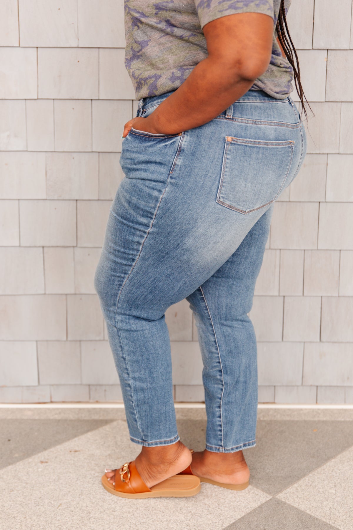 Jeans ajustados de cintura alta