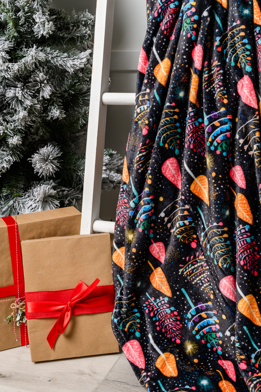 Holiday Fleece Blanket in Neon Trees - Liarian Unlimited Boutique