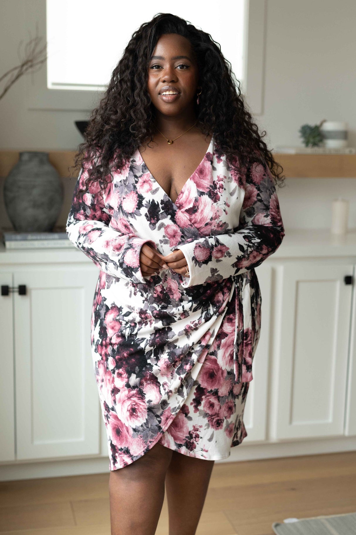 Honey Do I Ever Faux Wrap Dress in White Floral - Liarian Unlimited Boutique