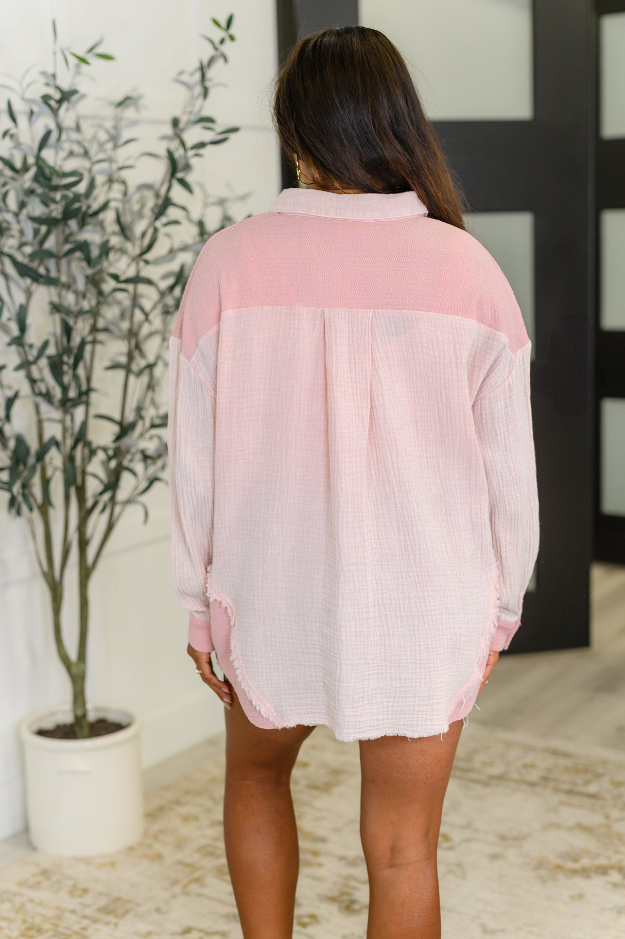 Chaqueta rosa con botones al frente Hot & Unbothered