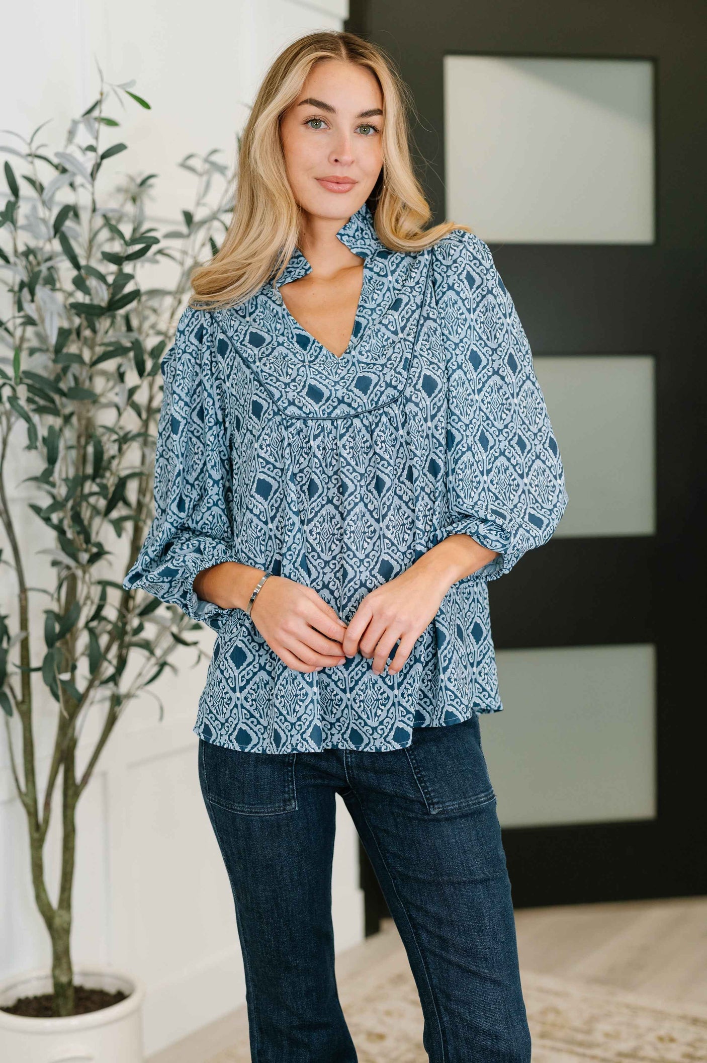 I Gave You My Heart Floral Babydoll Blouse