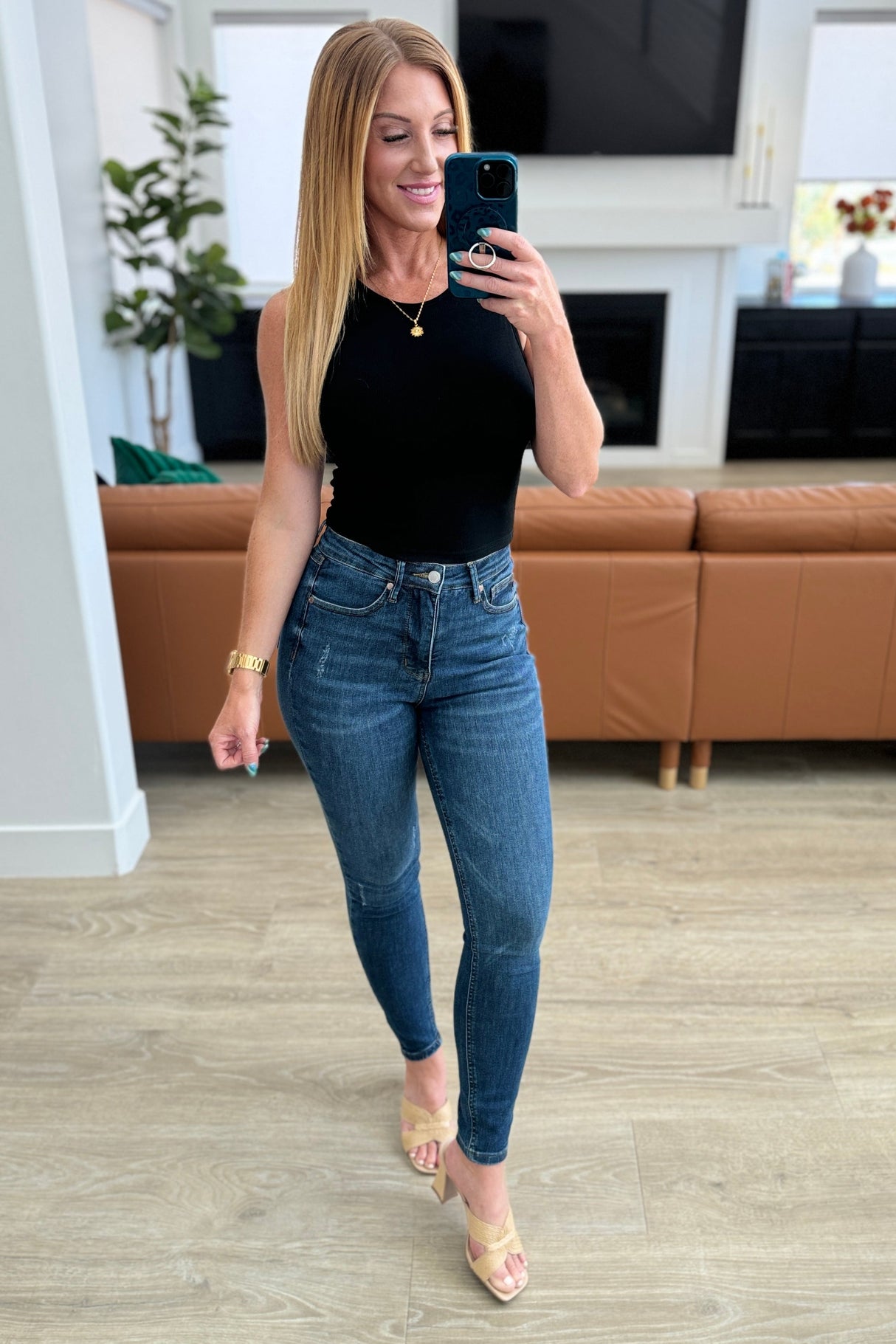 Cora High Rise Control Top Skinny Jeans - Liarian Unlimited Boutique