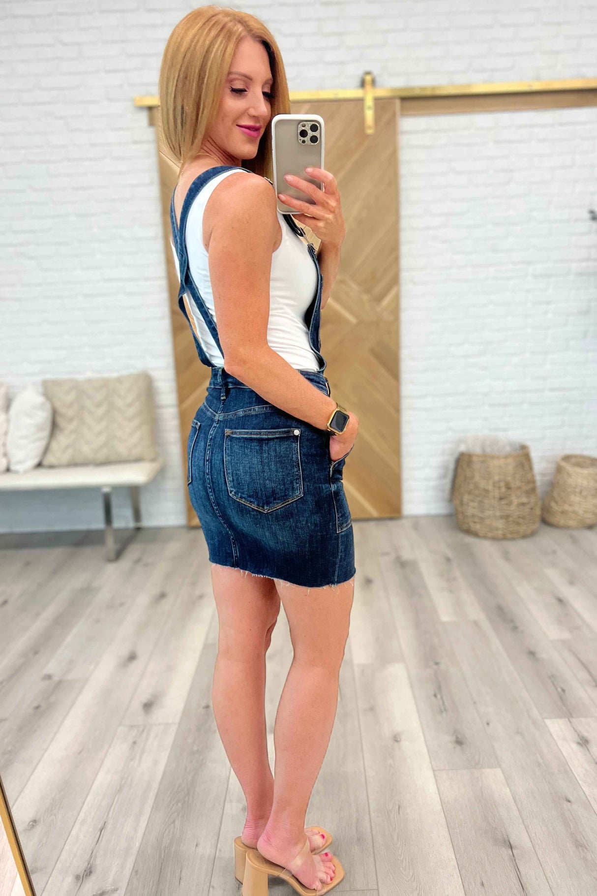 Agnes Denim Overall Dress - Liarian Unlimited Boutique