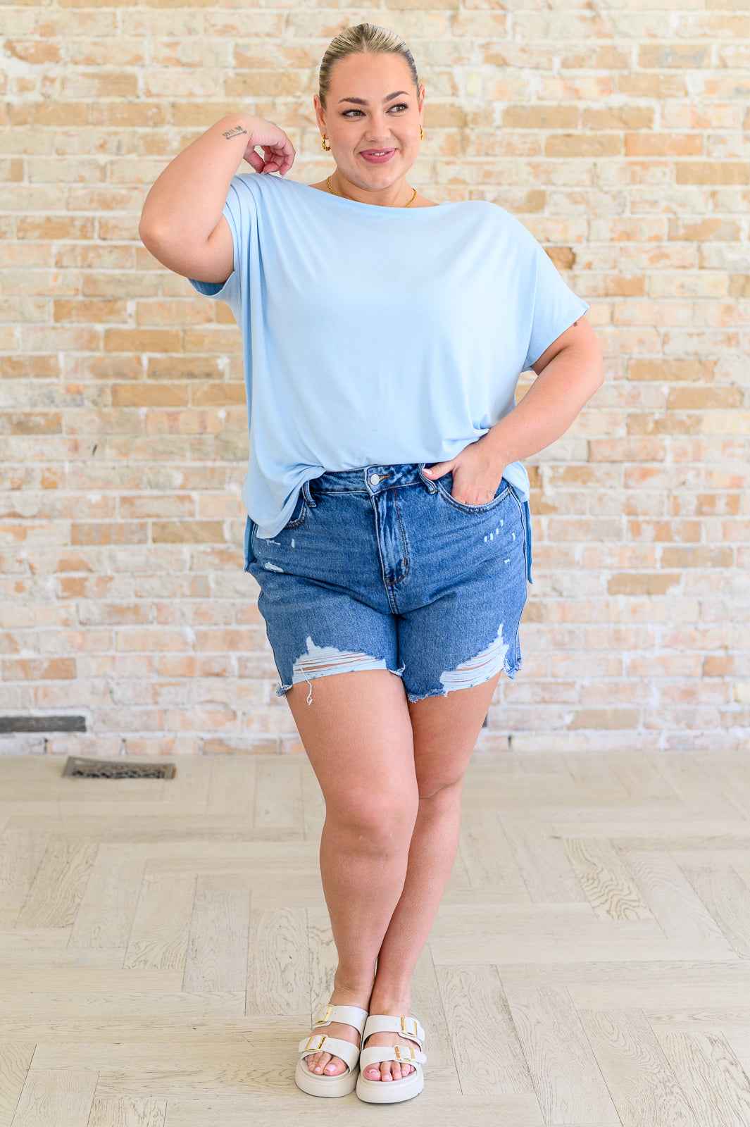 I'll Fly Away Round Neck Relaxed Top - Liarian Unlimited Boutique