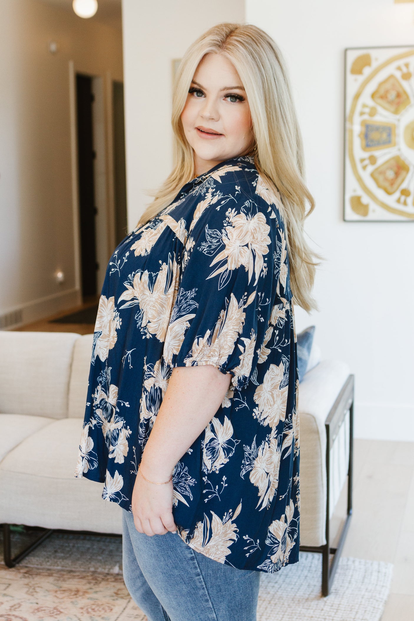 Just Coasting Floral Blouse - Liarian Unlimited Boutique