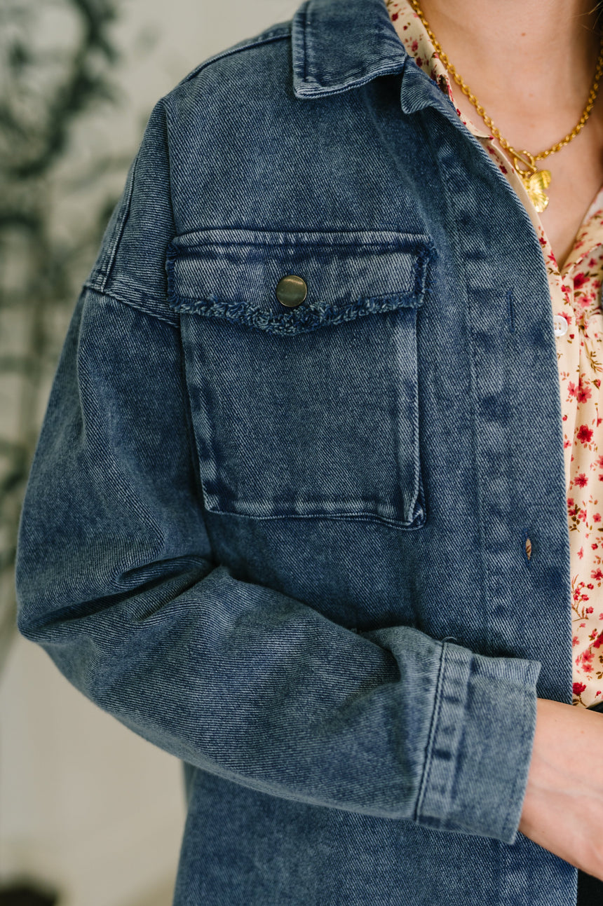 Just In Case Mineral Wash Shacket