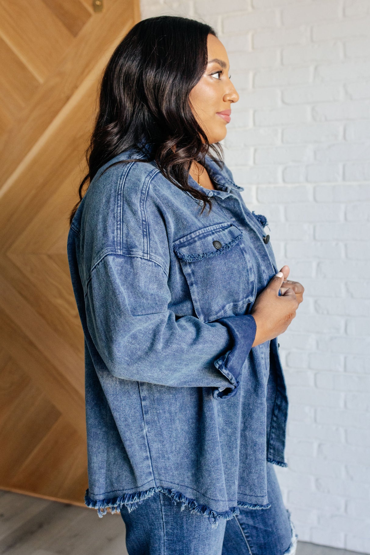 Chaqueta con lavado mineral Just In Case