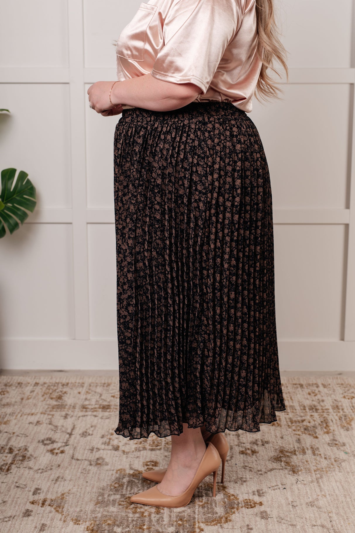 Falda plisada con estampado floral "Just What You Wanted"
