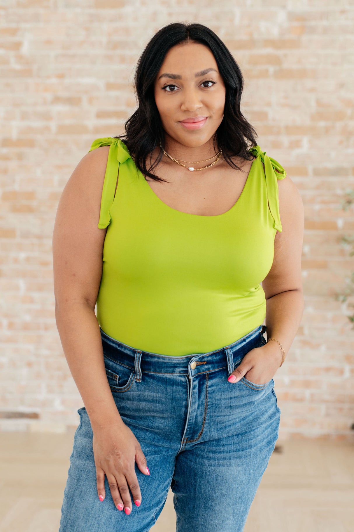 Just a Spritz Bodysuit in Lime - Liarian Unlimited Boutique