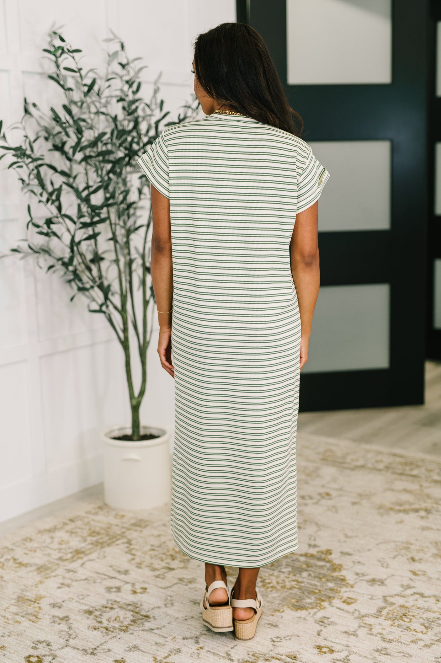 Vestido largo informal Keep Me Comfy en verde