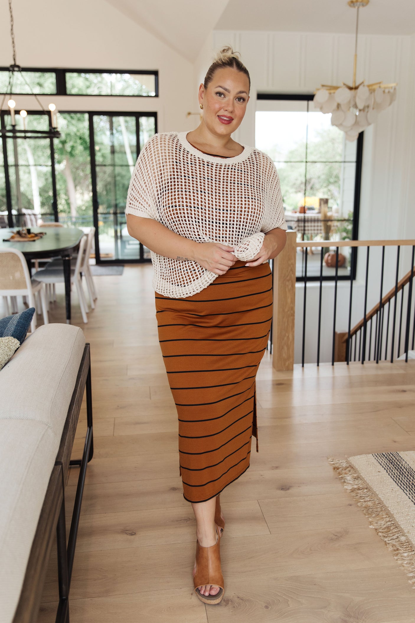 Coastal Dreams Fishnet Top in Cream - Liarian Unlimited Boutique