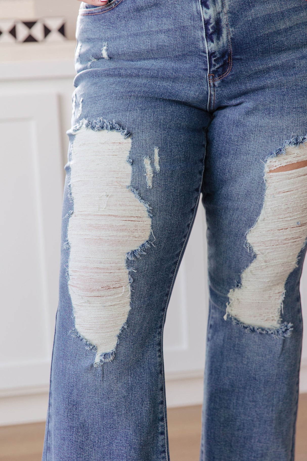 Kiana High Rise Heavy Destroy Flare - Liarian Unlimited Boutique