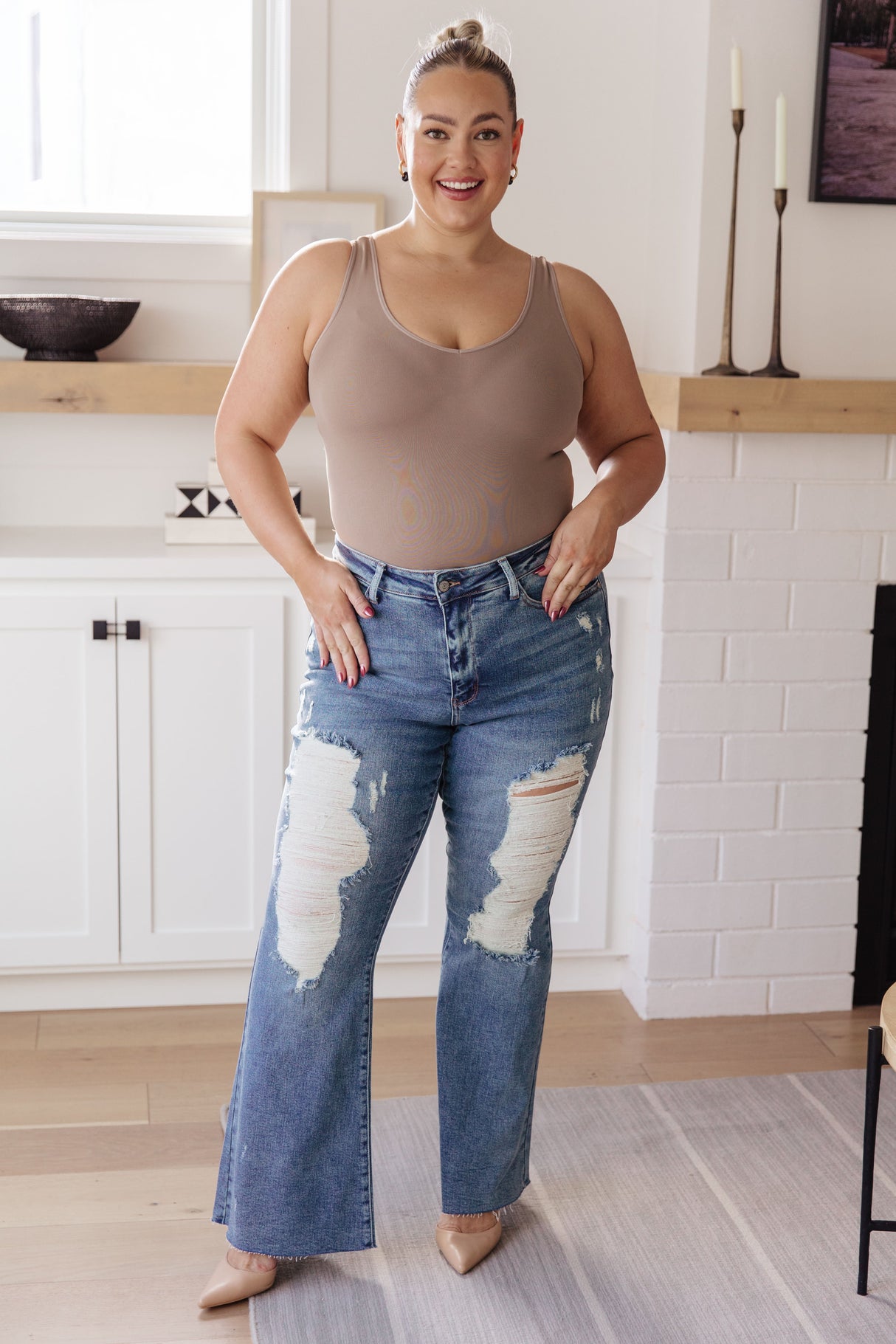 Kiana High Rise Heavy Destroy Flare - Liarian Unlimited Boutique