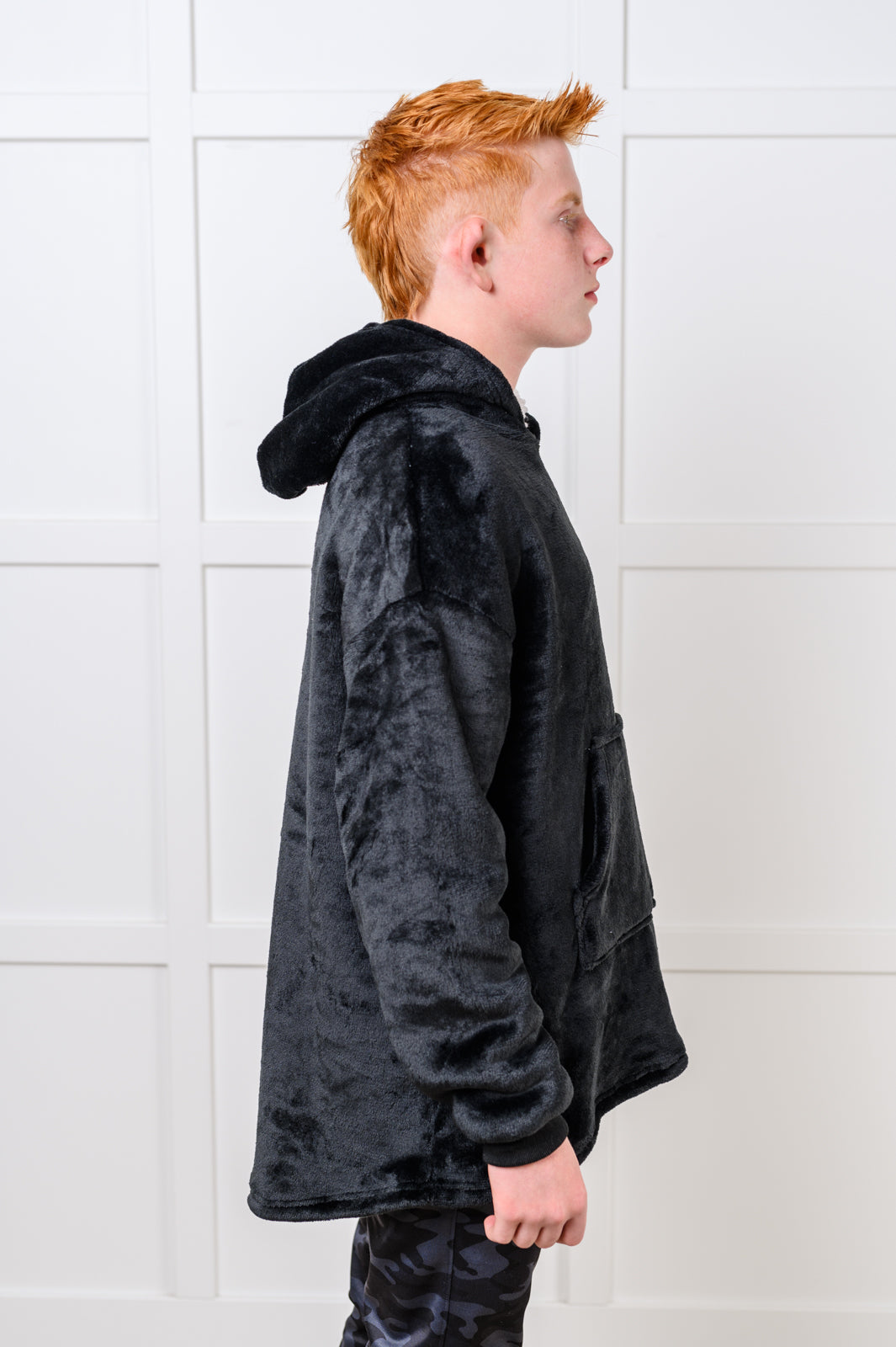 Kids Oversized Hoodie Blanket in Black - Liarian Unlimited Boutique