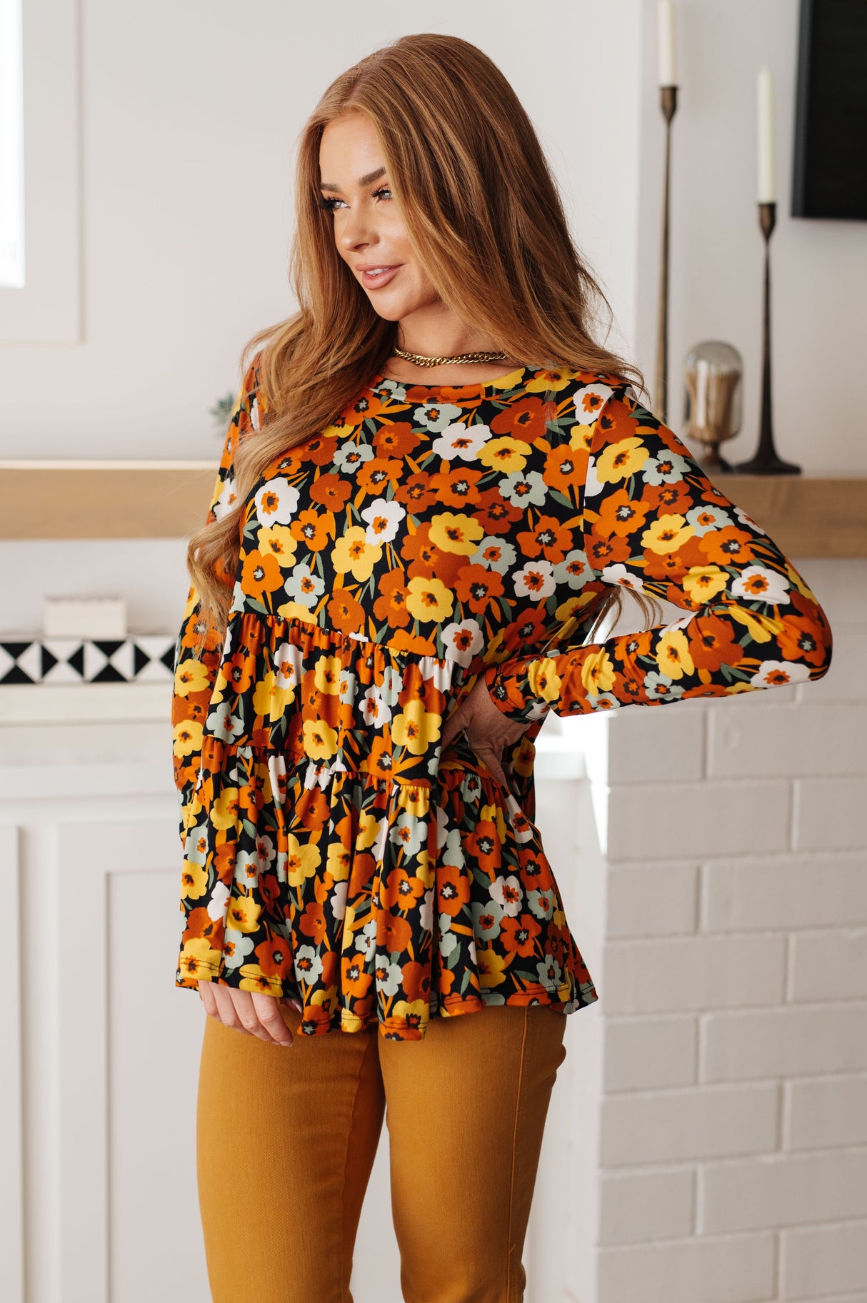 ¡Vamos allá! Top babydoll floral