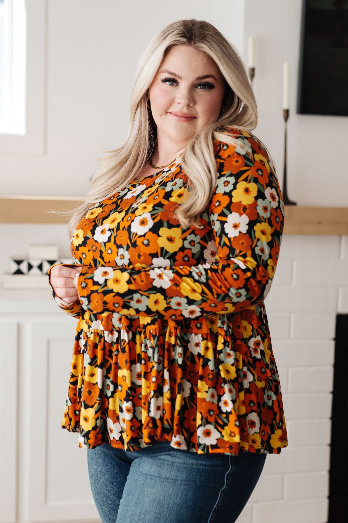 ¡Vamos allá! Top babydoll floral
