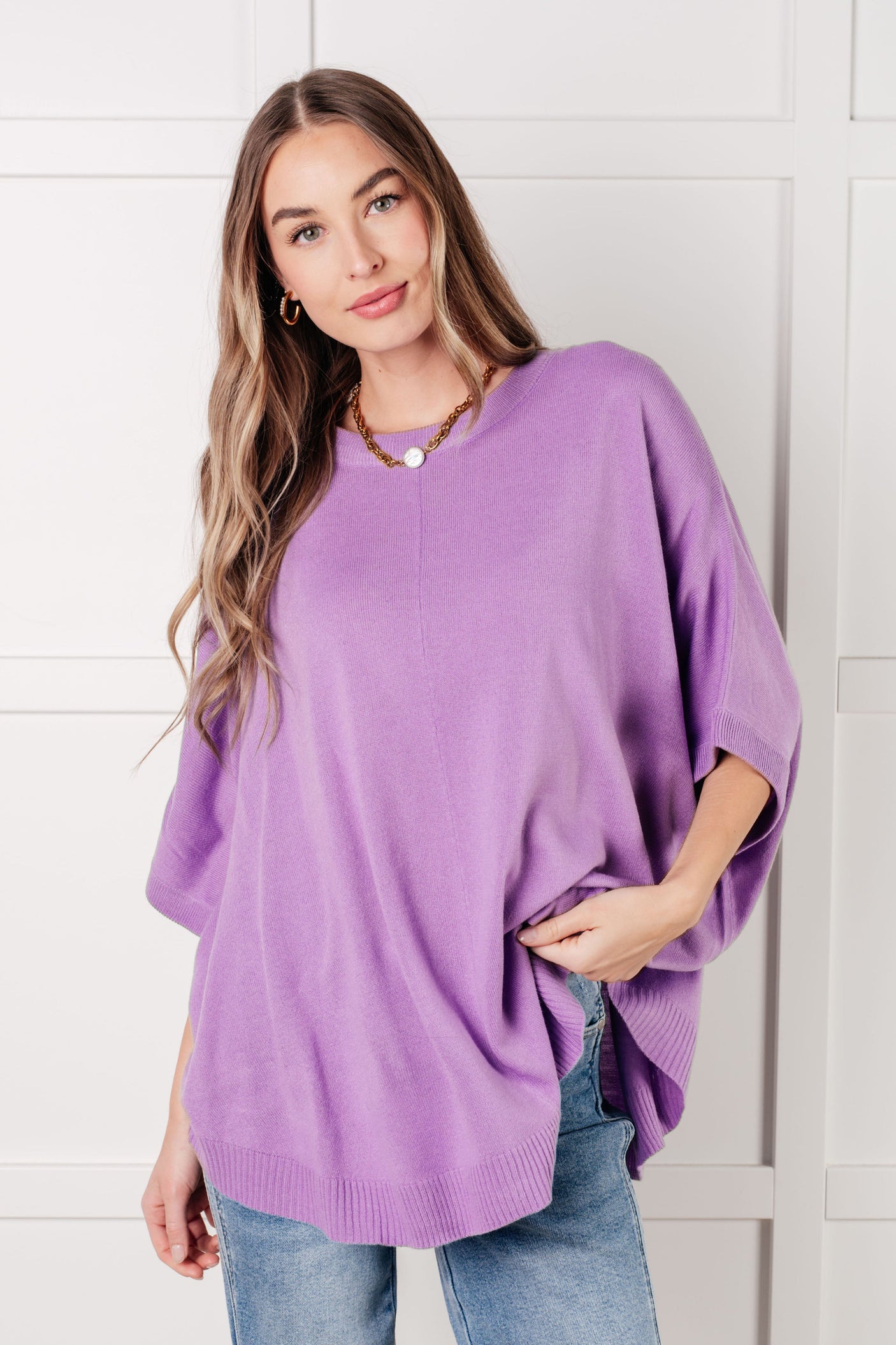 Lilac Whisper Dolman Sleeve Top - Liarian Unlimited Boutique