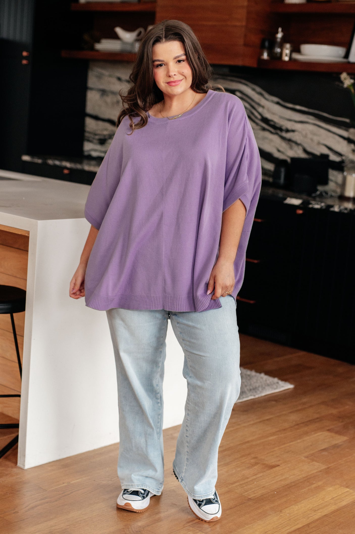 Lilac Whisper Dolman Sleeve Top - Liarian Unlimited Boutique