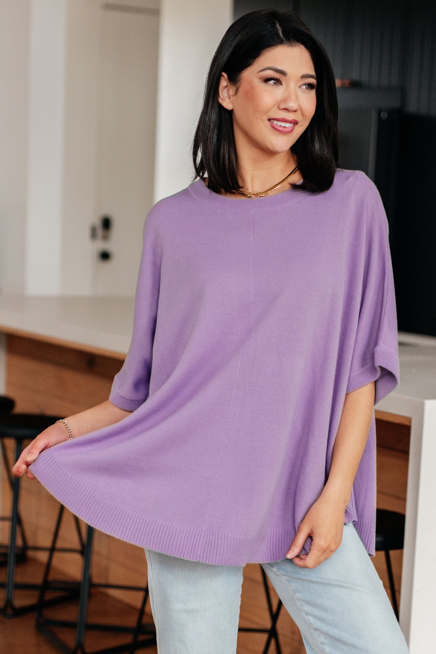 Lilac Whisper Dolman Sleeve Top - Liarian Unlimited Boutique