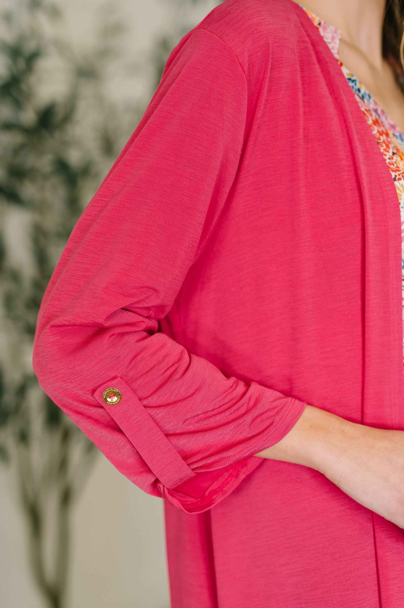 Lizzy Cardigan in Fuchsia