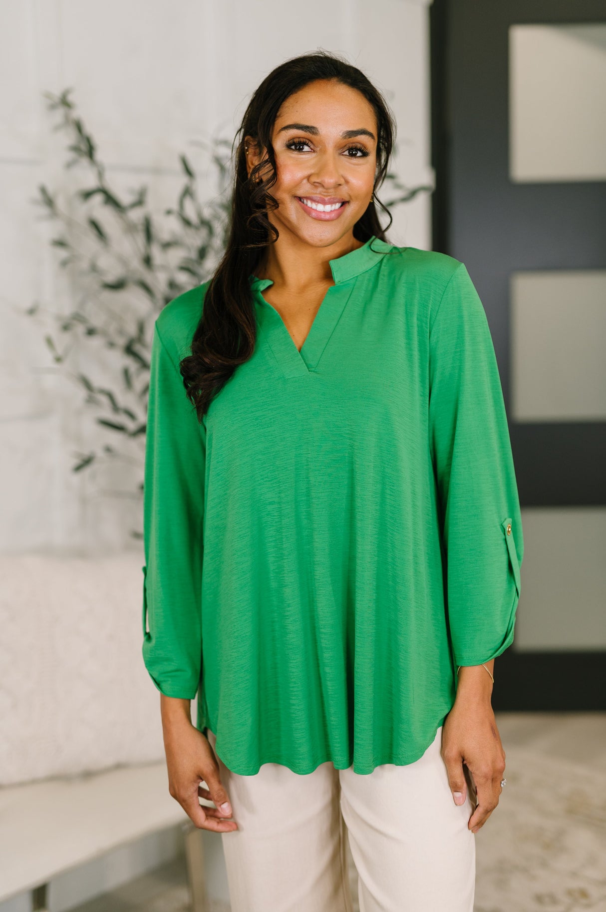 Lizzy Top in Kelly Green