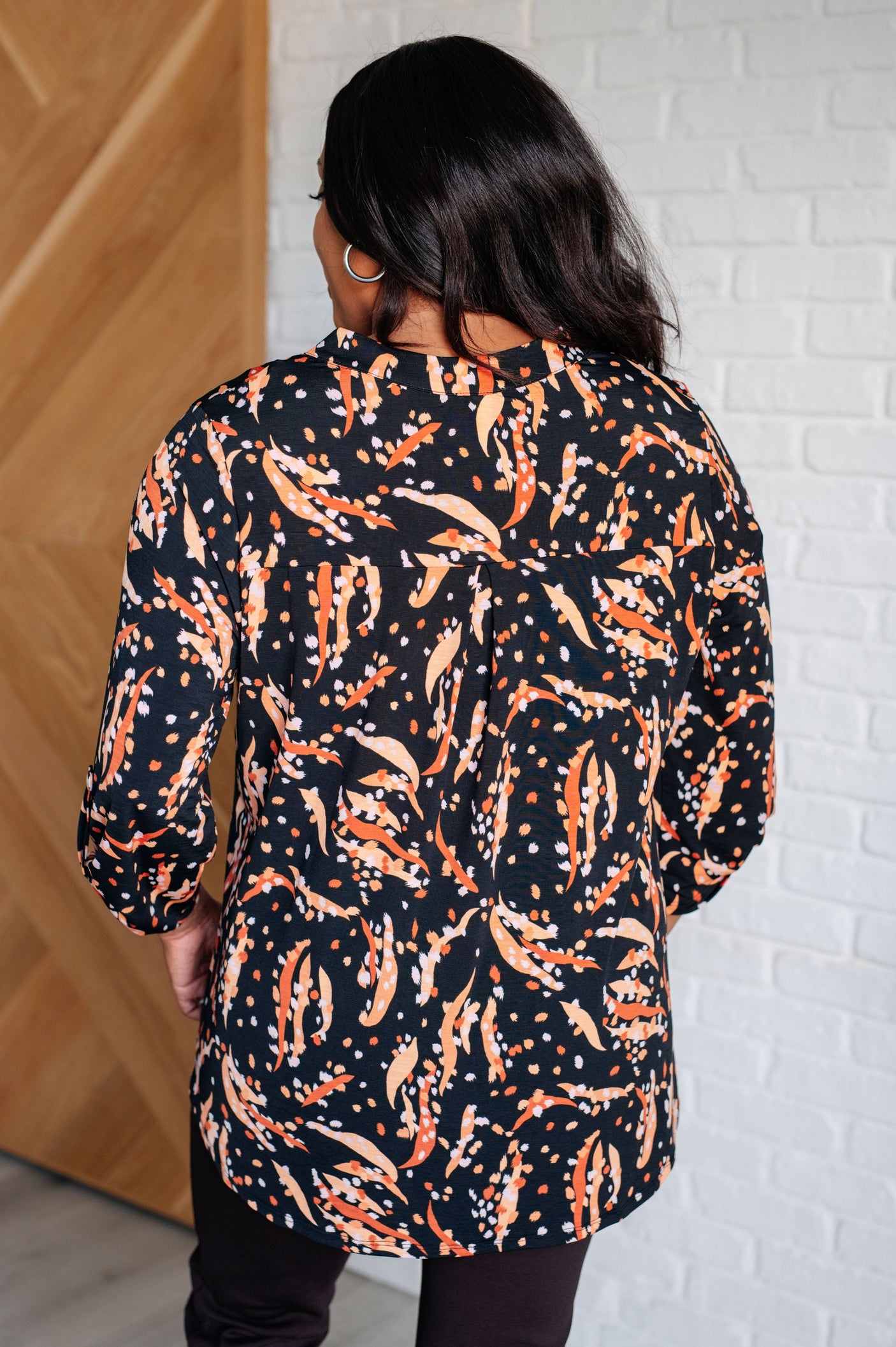 Lizzy Top en óxido y gris topo abstracto