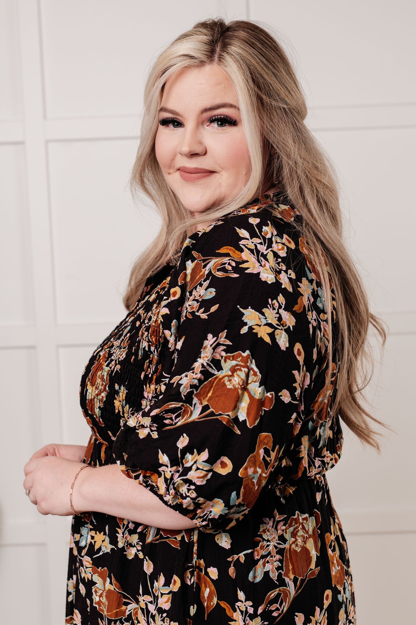 Vestido con botones y corpiño fruncido Look My Way