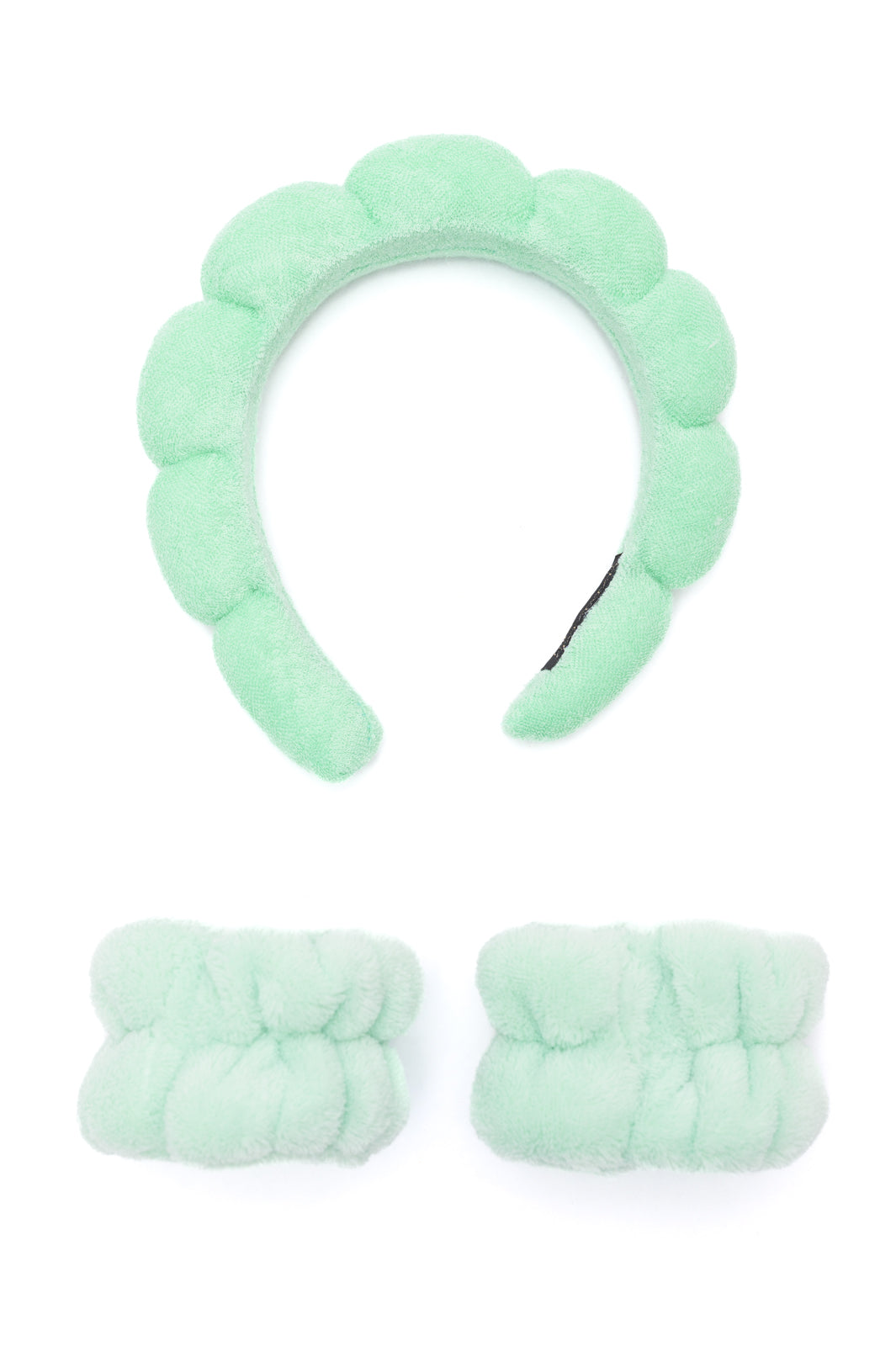 Conjunto de diadema y pulsera Lost in the Moment en verde