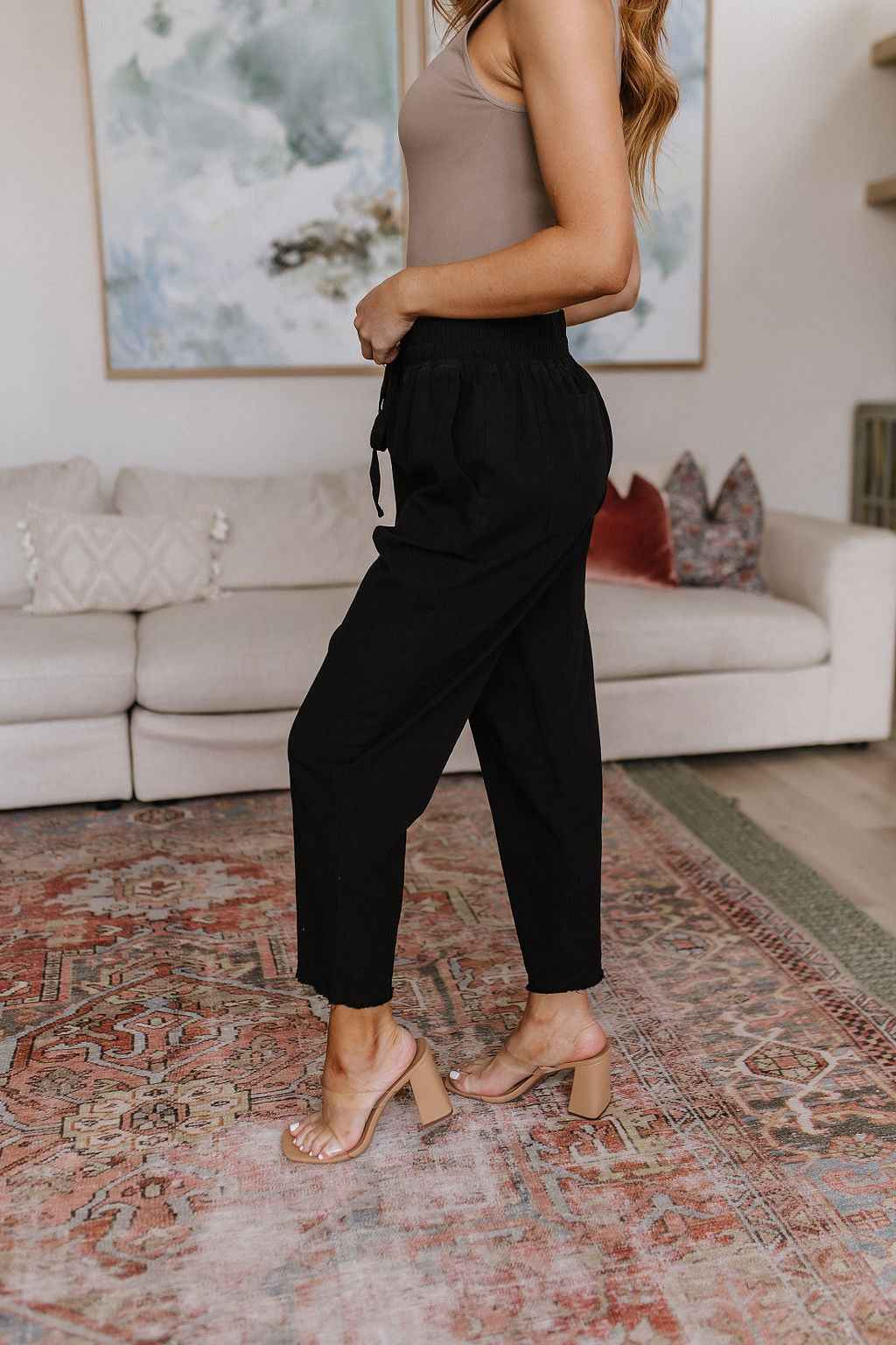 Love Me Dearly High Waisted Pants in Black - Liarian Unlimited Boutique