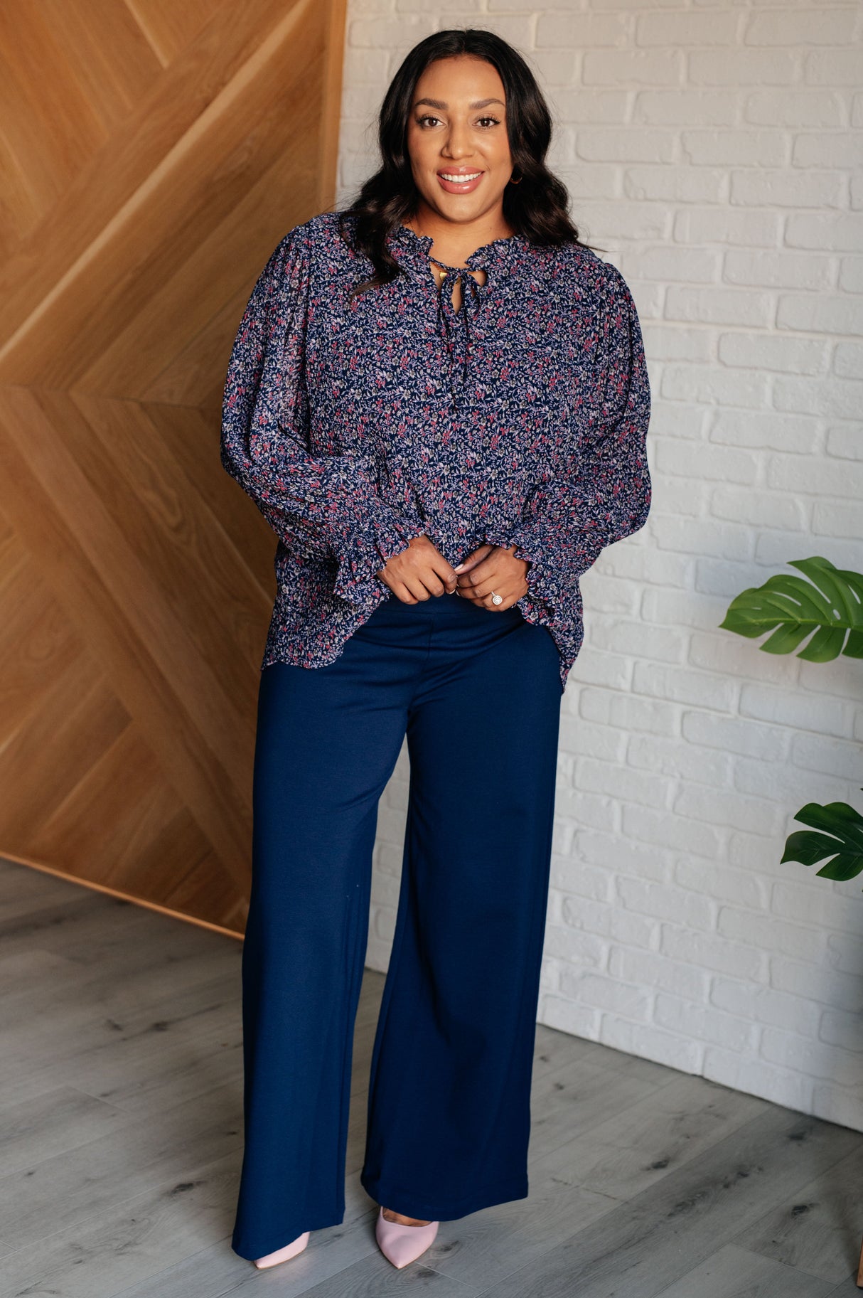 Magic Wide Leg Pants in Navy - Liarian Unlimited Boutique